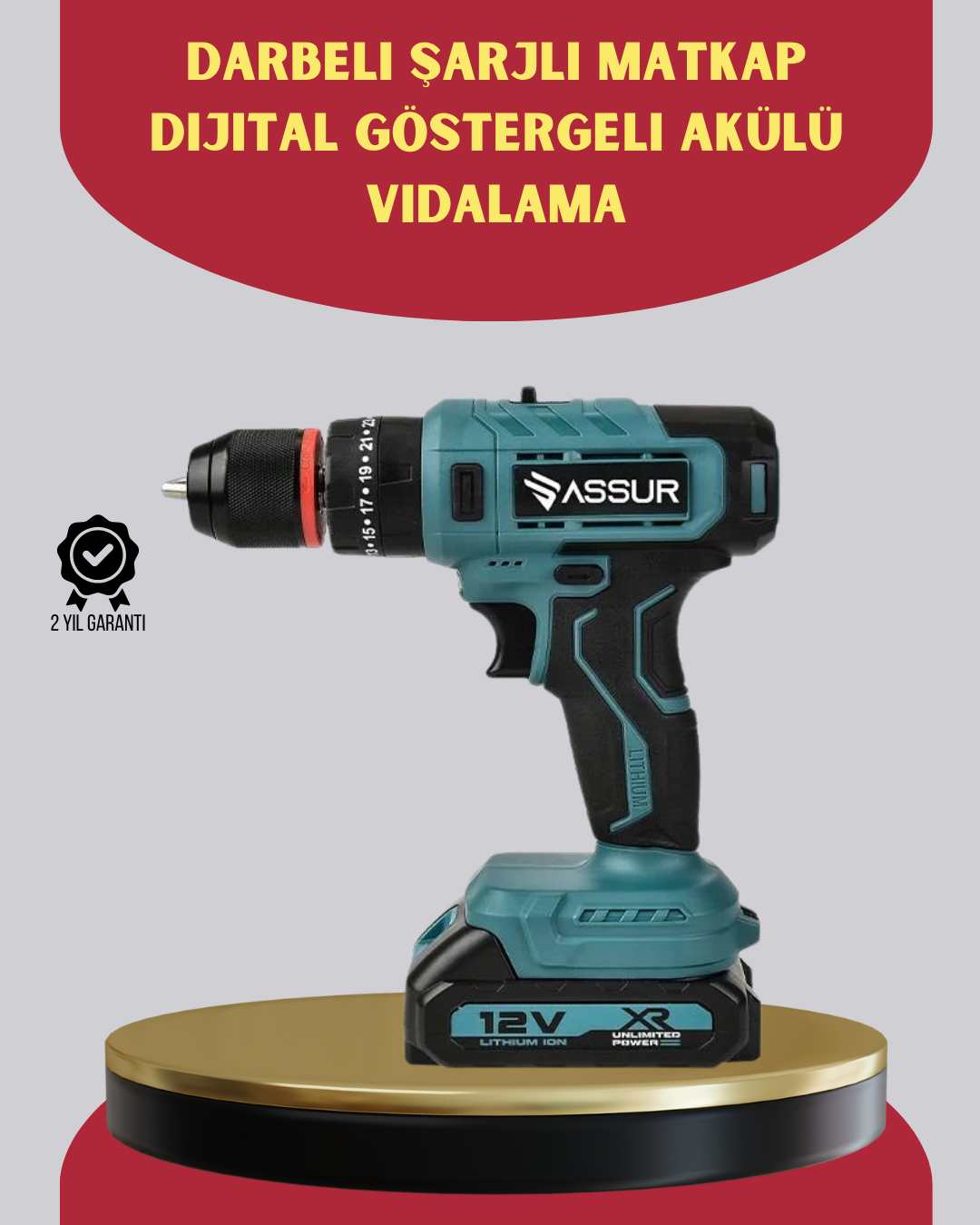 18 Parça Dijital Matkap Seti Çift Bataryalı - Lisinya