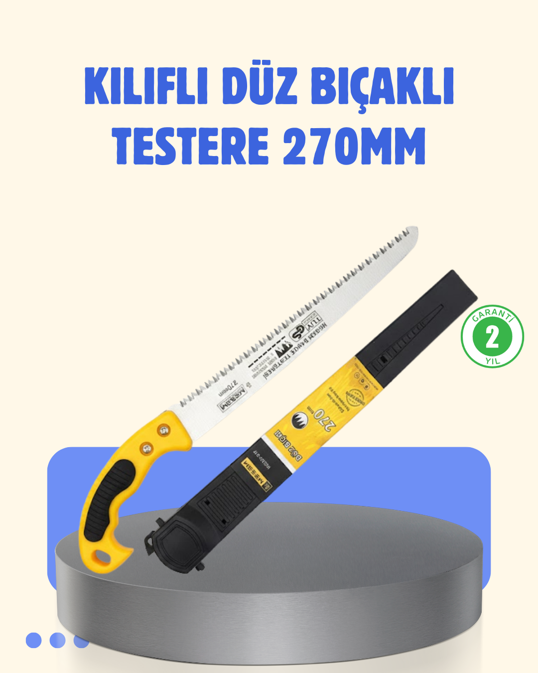 Kılıflı Budama Bahçe Testeresi 270 mm Düz Bıçaklı - Lisinya