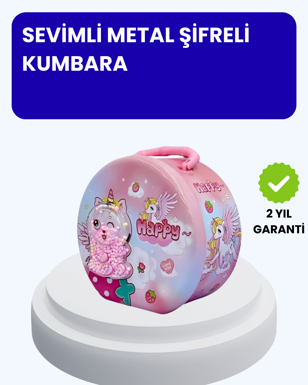 Çocuk Para Kasası Anahtarlı Güvenli Tasarruf Kutusu - Lisinya