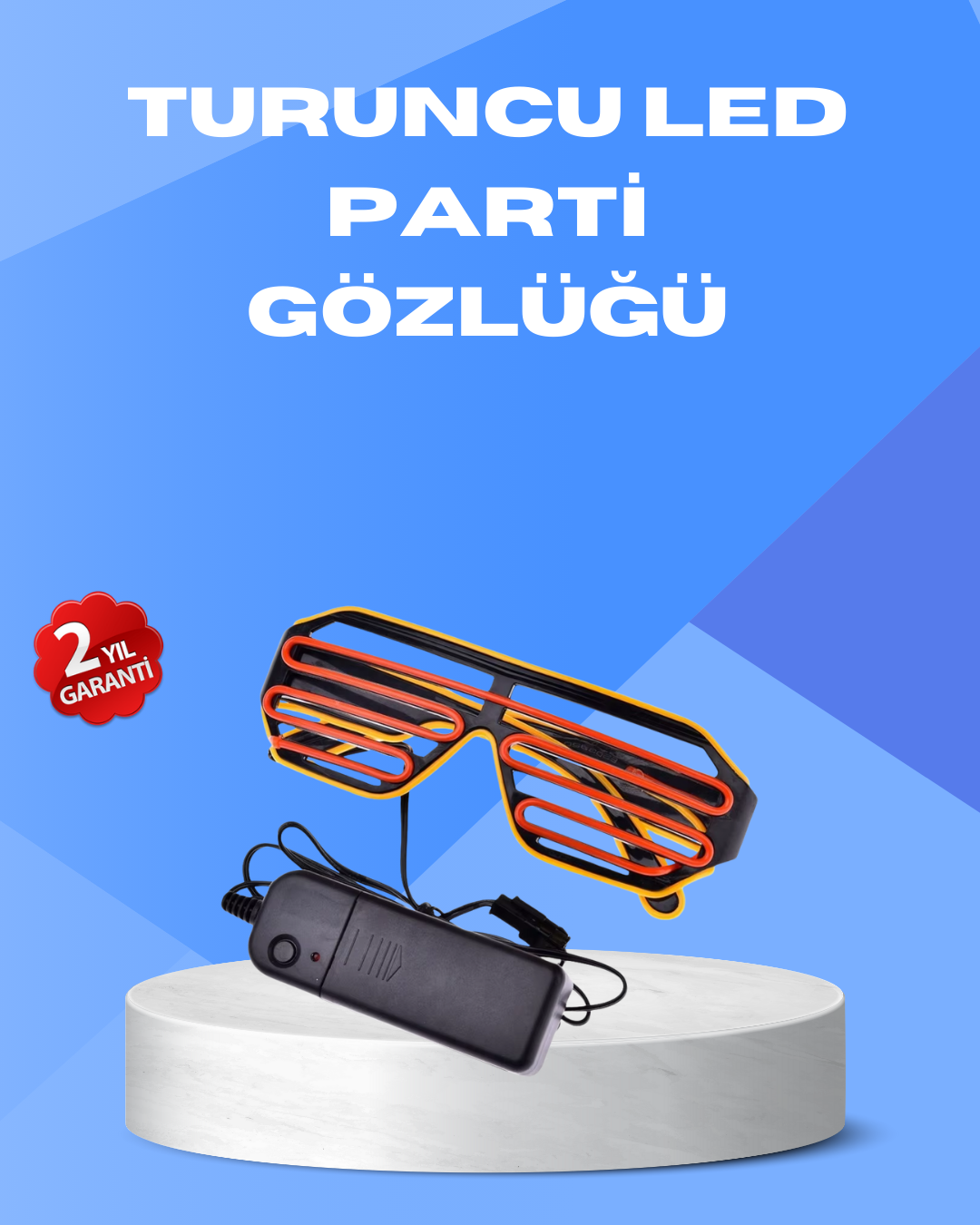 Gece Eğlencelerine Özel Renkli LED Işıklı Gözlük - Lisinya