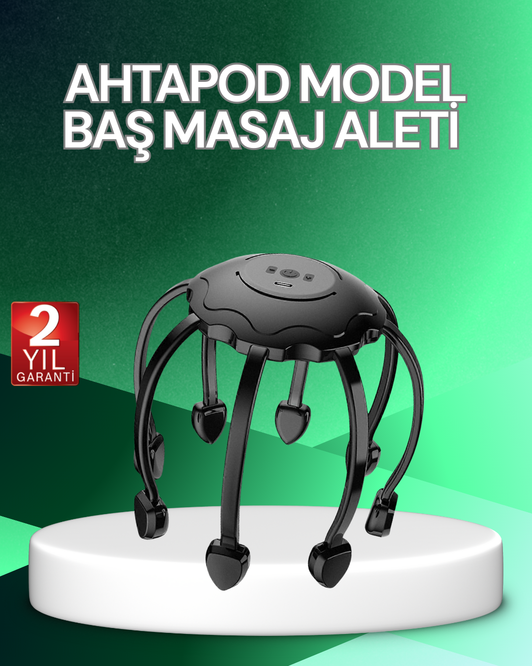 Elektrikli Saç Derisi Masaj Aleti Çok Noktalı Titreşimli Rahatlatıcı Bakım - Lisinya