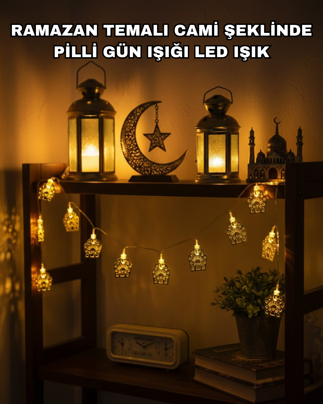 Ramazan ve Bayram Dekoratif LED Işık Cami Figürlü Sıcak Sarı Aydınlatma - Lisinya Ramazan ve Bayram Dekoratif LED Işık Cami Figürlü Sıcak Sarı Aydınlatma - Lisinya