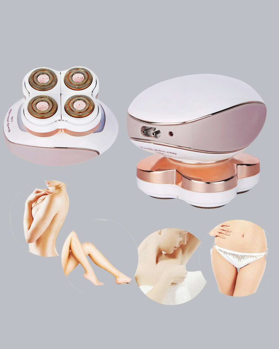 Dört Kesici Başlıklı Vücut Tıraş Cihazı Ağrısız Kullanım - Lisinya