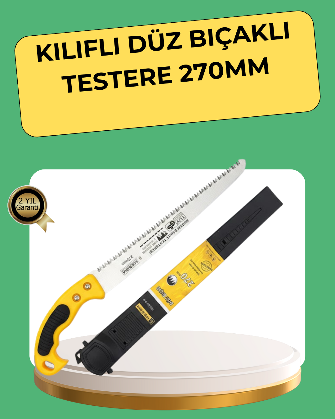 270 mm Düz Bıçaklı Bahçe Budama Testeresi Kılıflı - Lisinya