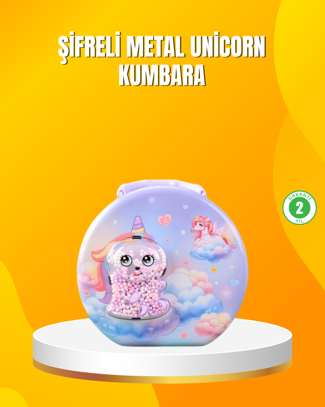 Metal Çocuk Para Kasası Ayarlanabilir Şifreli Kilitli - Lisinya