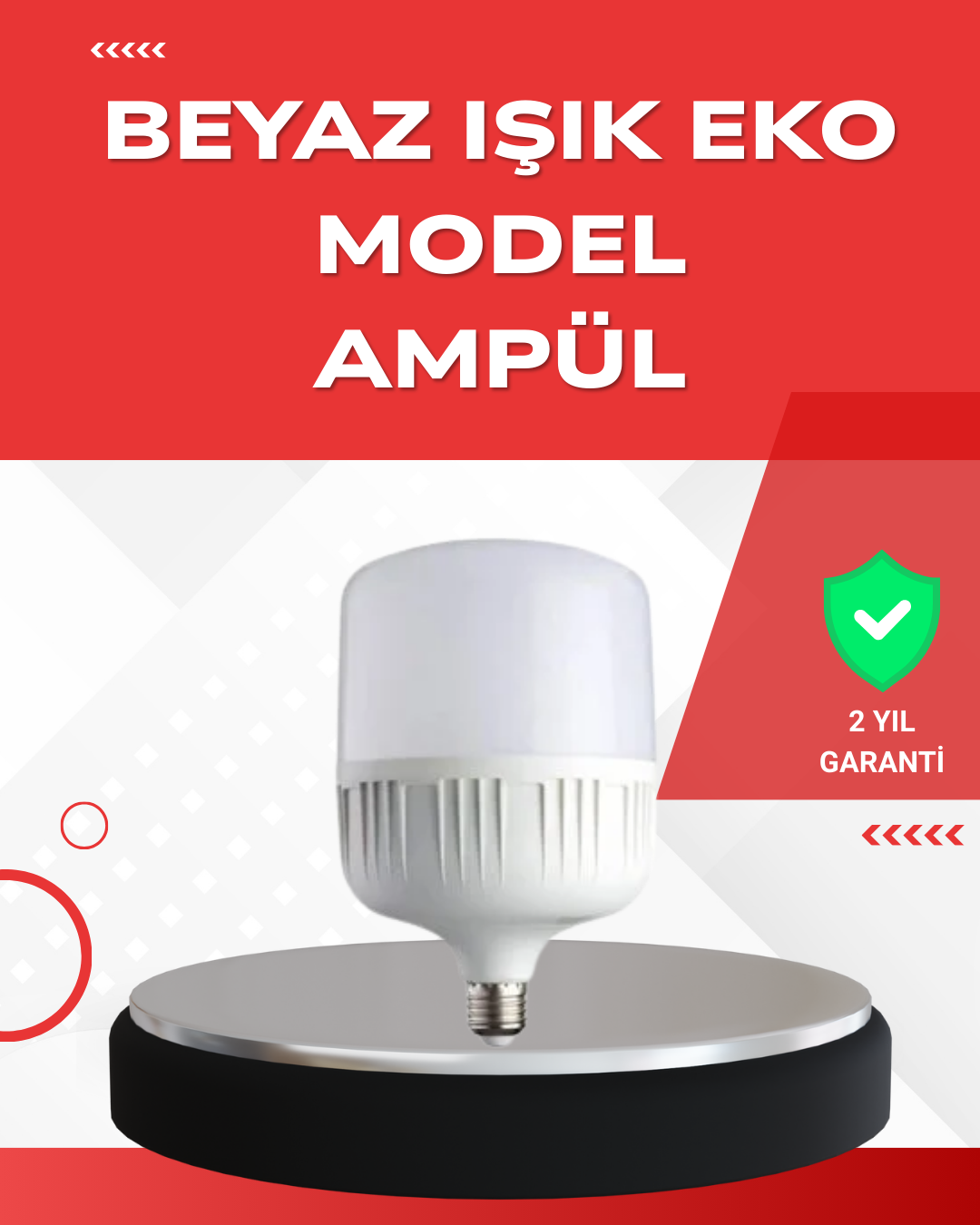 Elektrik Kesintileri İçin Şarjlı LED Ampul 30W E27 Beyaz Işık - Lisinya Elektrik Kesintileri İçin Şarjlı LED Ampul 30W E27 Beyaz Işık - Lisinya