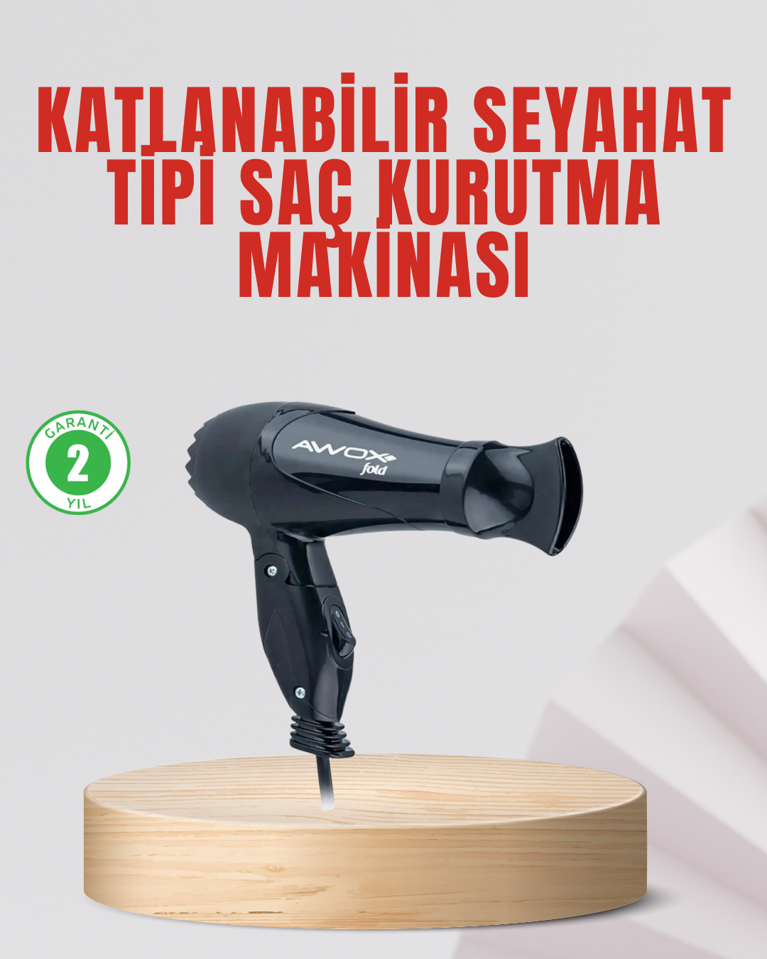 Seyahat Tipi Saç Kurutma Makinesi Katlanabilir Hafif Yapı - Lisinya