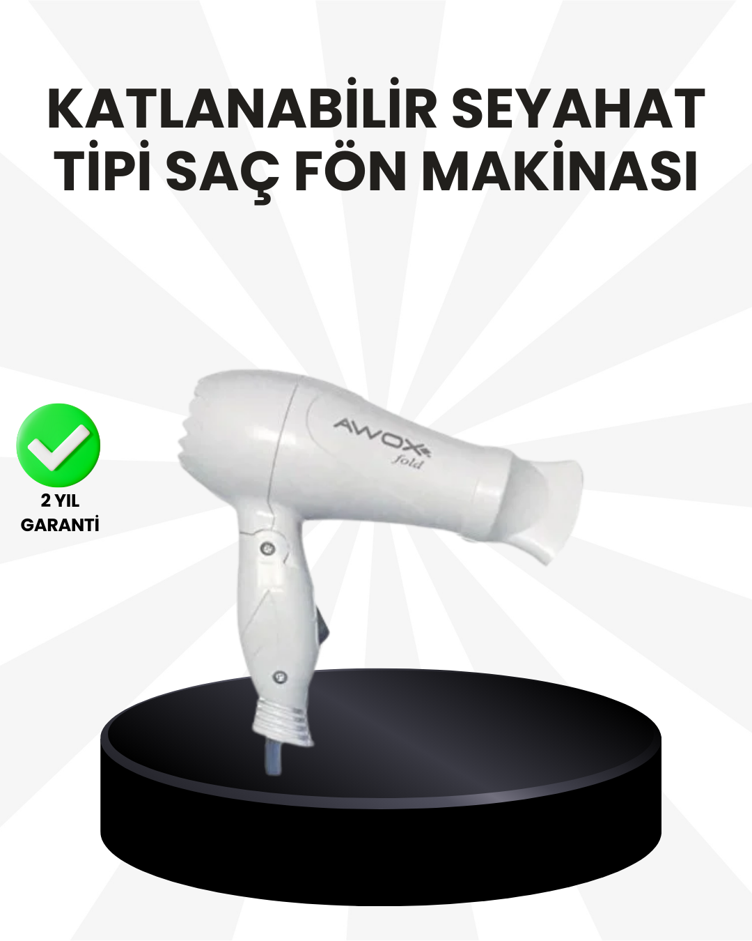 Taşınabilir Fön Makinesi Katlanır Gövde Enerji Tasarruflu - Lisinya