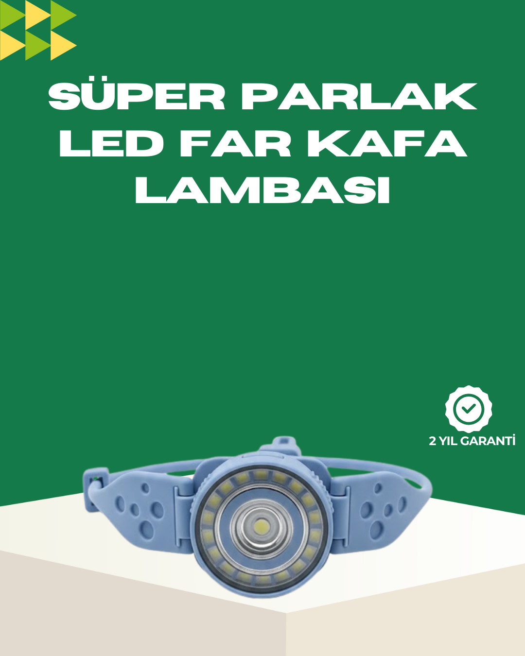 LED Kafa Lambası Kamp Yürüyüş ve Gece Kullanımı İçin - Lisinya