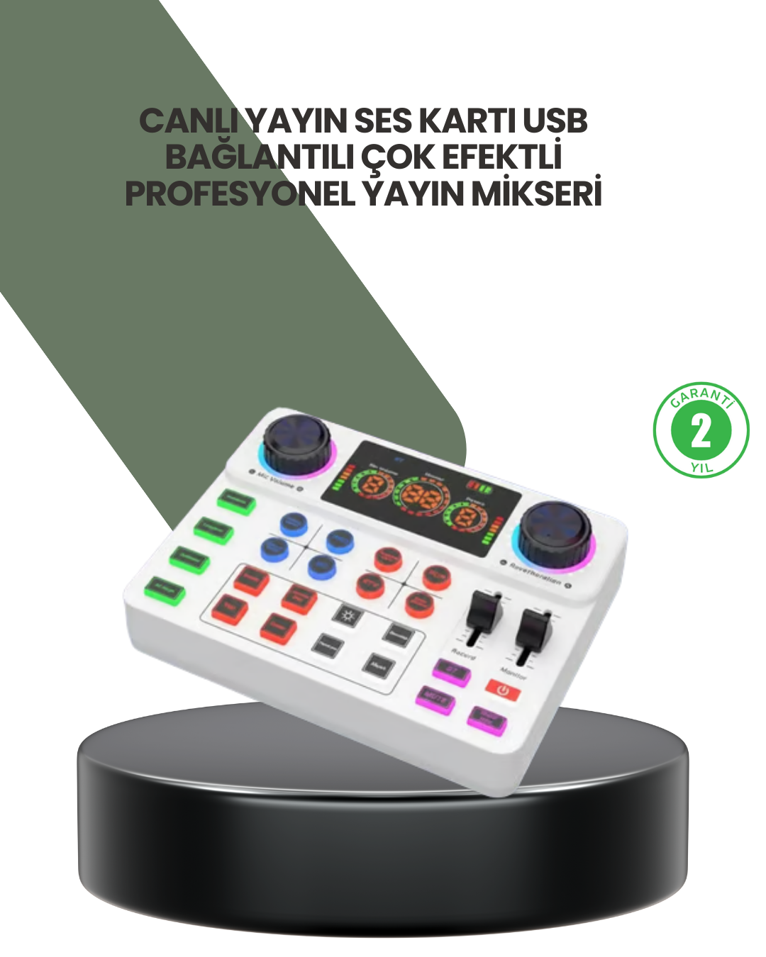 Podcast Karaoke ve Sosyal Medya Yayınları İçin Ses Kartı - Lisinya
