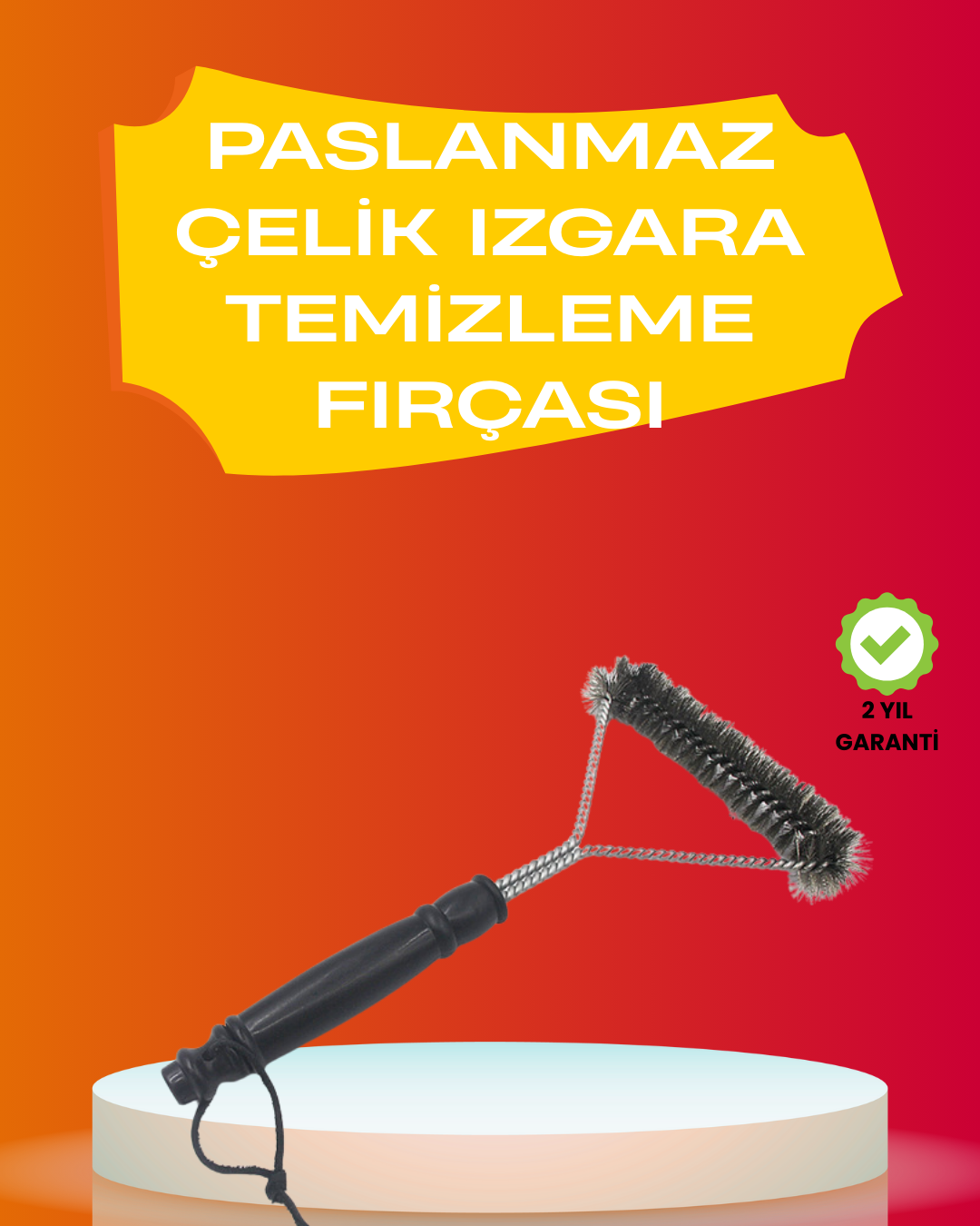 Mangal Izgara Temizleme Fırçası Pas Tutmaz Çelik Telli - Lisinya