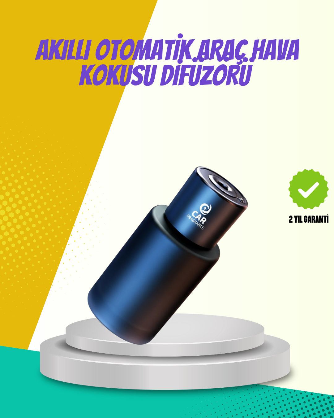 Doğal Difüzyonlu Şarjlı Oto Kokusu Cam Gövdeli - Lisinya