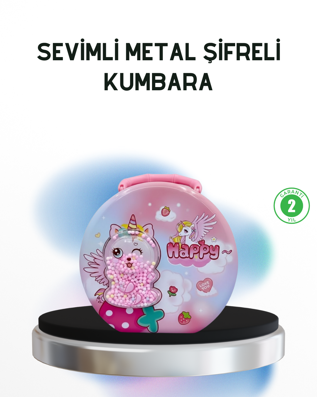 Anahtarlı Çocuk Para Kasası Eğitici ve Dekoratif Tasarım - Lisinya