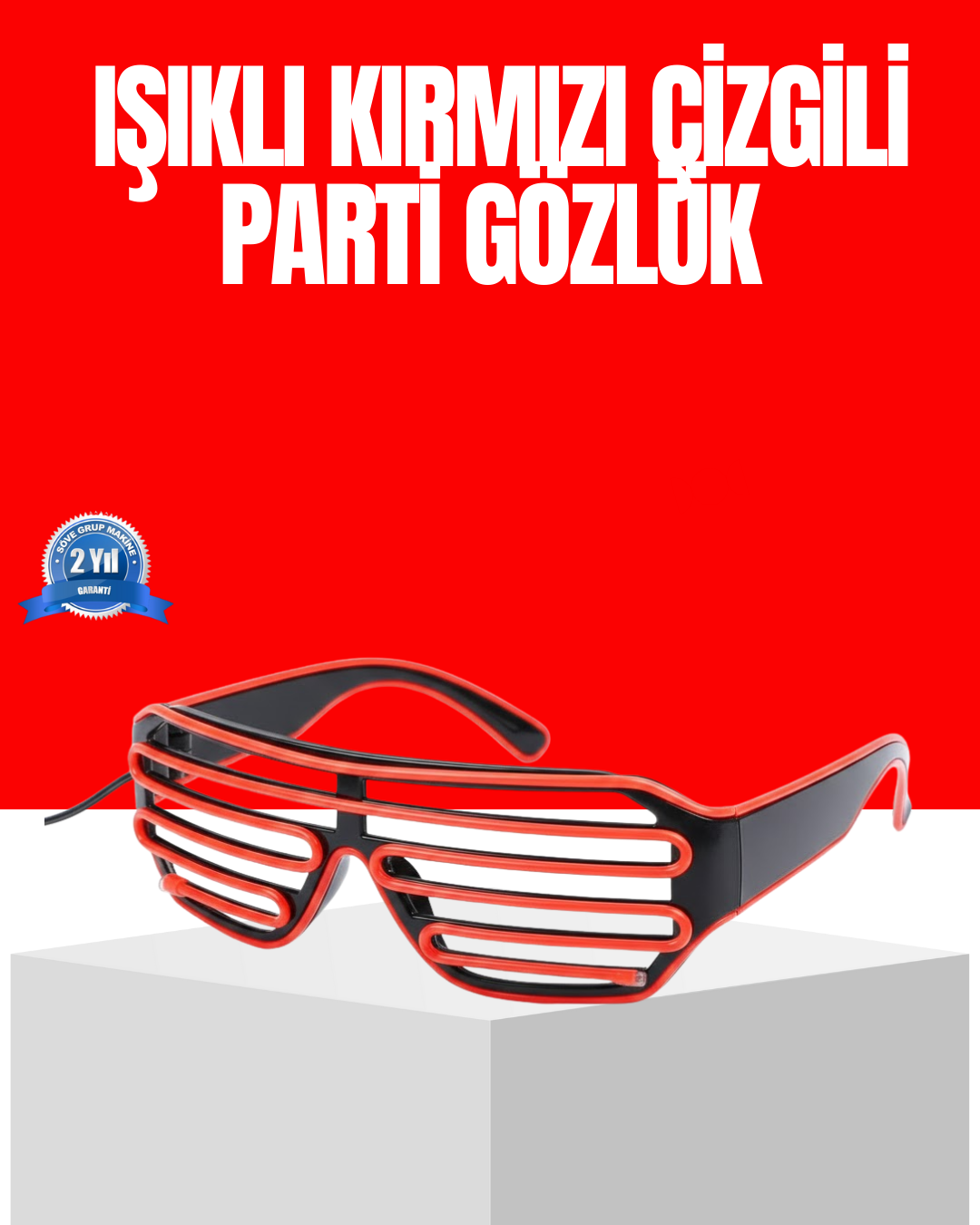 Dikkat Çeken Tasarımlı LED Işıklı Eğlence Gözlüğü - Lisinya