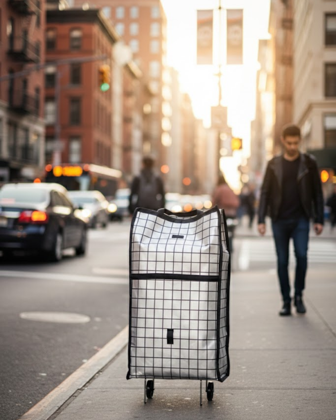 Katlanabilir Yapılı Çok Amaçlı Tekerlekli Alışveriş Çantası - Lisinya