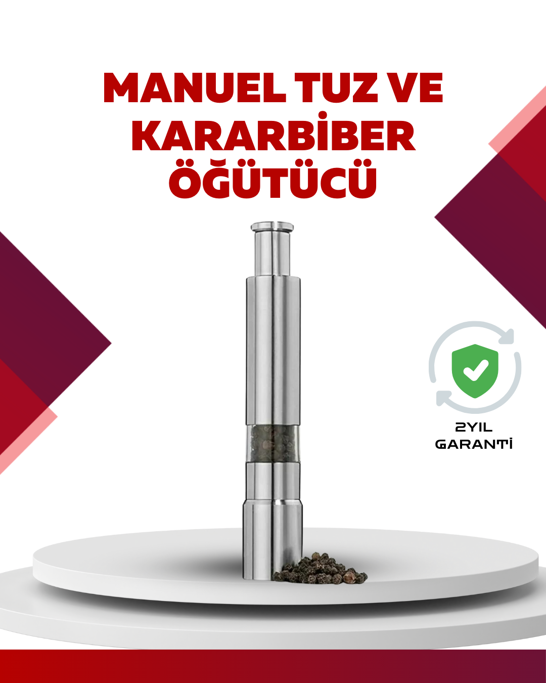 Hafif ve Kompakt, Taşınabilir Baharat Öğütücü - Mutfak ve Masa için - Lisinya