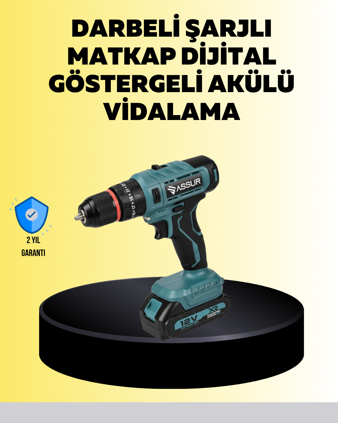 Dijital Ekranlı Matkap Seti Çift Akülü - Lisinya