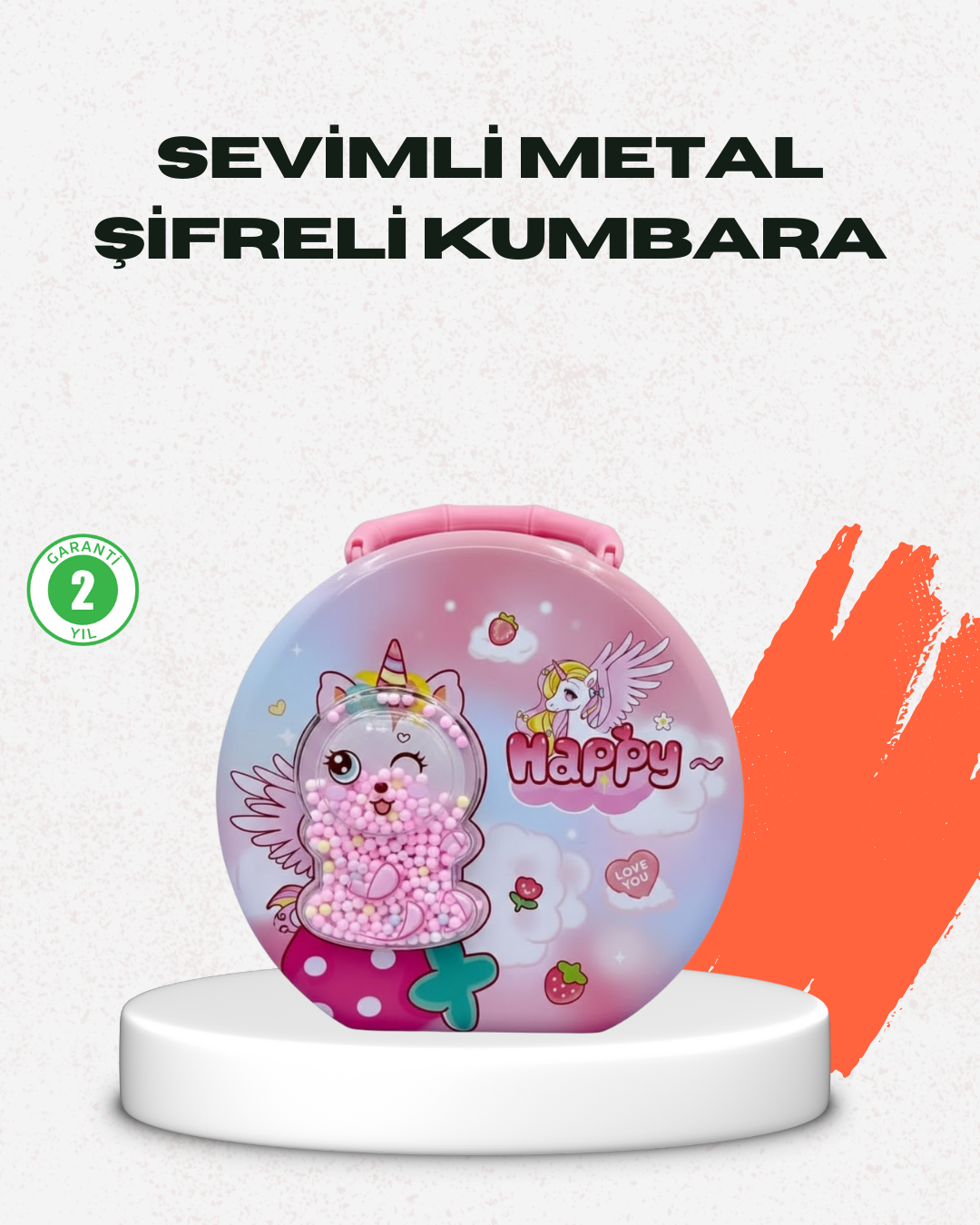 Mini Çocuk Para Kasası Güvenli Kilitli Birikim Kutusu - Lisinya