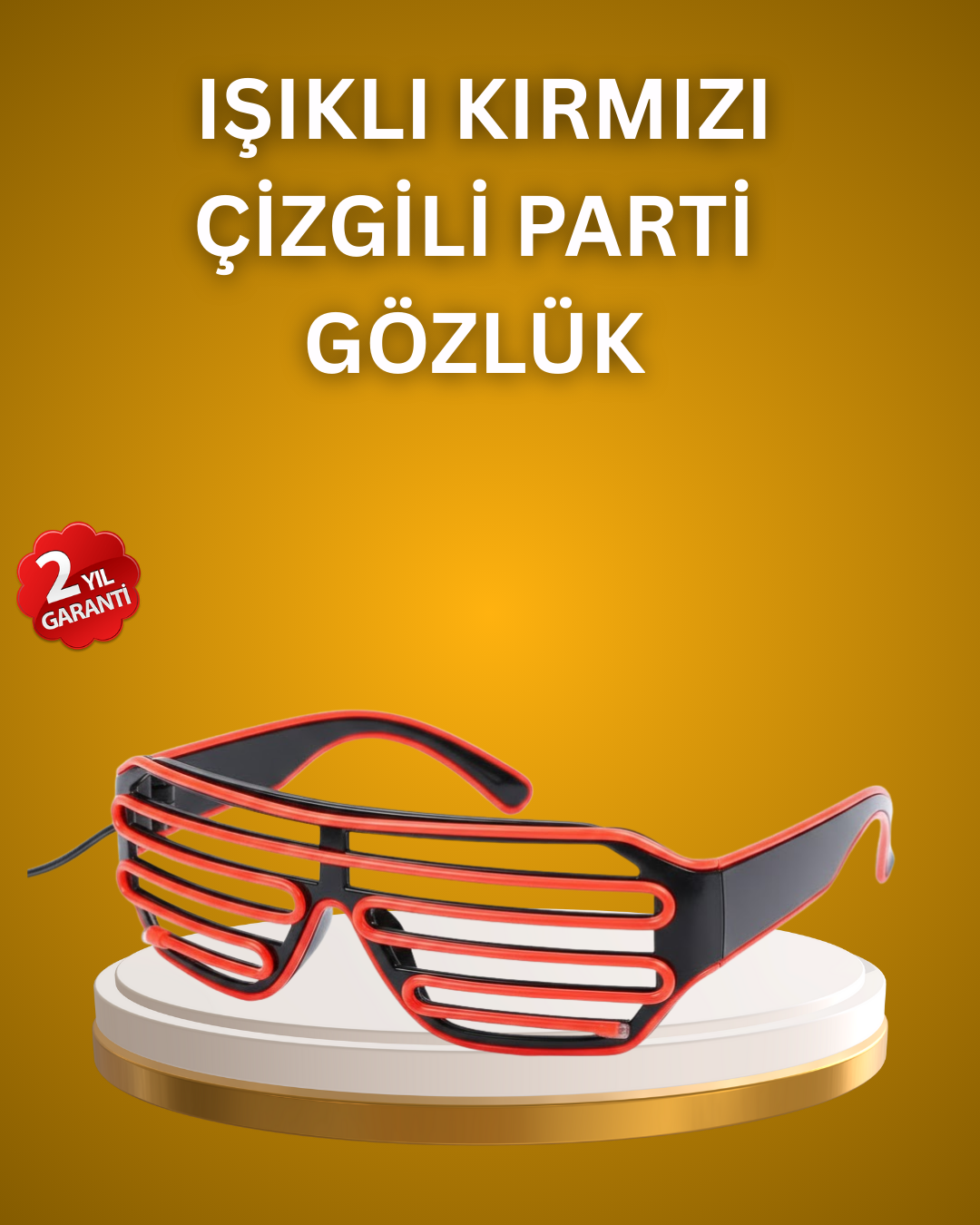 Kutlama ve Etkinliklere Özel LED Işıklı Gözlük - Lisinya