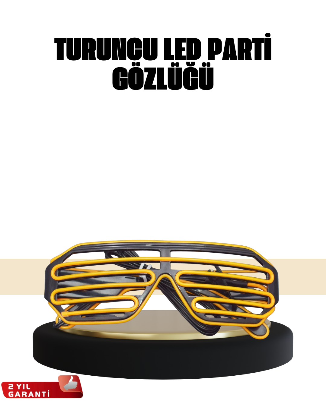 Enerjik Gece Etkinlikleri İçin LED Işıklı Gözlük - Lisinya