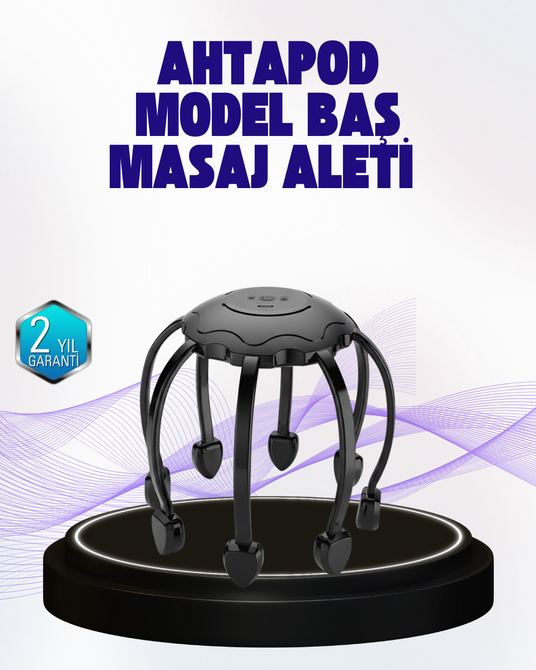 Uyku Destekleyici Saç Derisi Masaj Aleti Sessiz ve USB Şarjlı - Lisinya