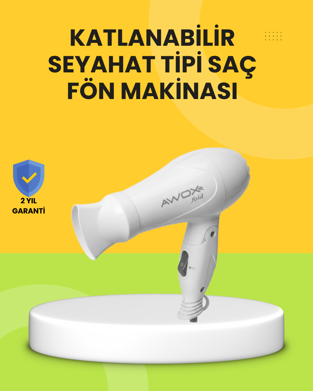 Katlanır Gövdeli Saç Kurutma Makinesi Ev ve Valiz Kullanımı - Lisinya