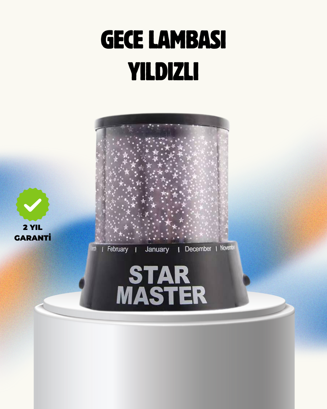 Renk Değiştirmeli LED Yıldız Projektör Parti ve Gece Lambası - Lisinya