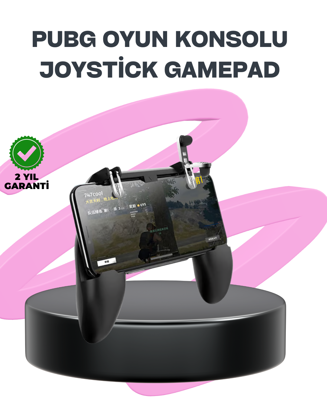 PUBG Mobile İçin Tetikleyicili Joystickli Telefon Gamepadi - Lisinya