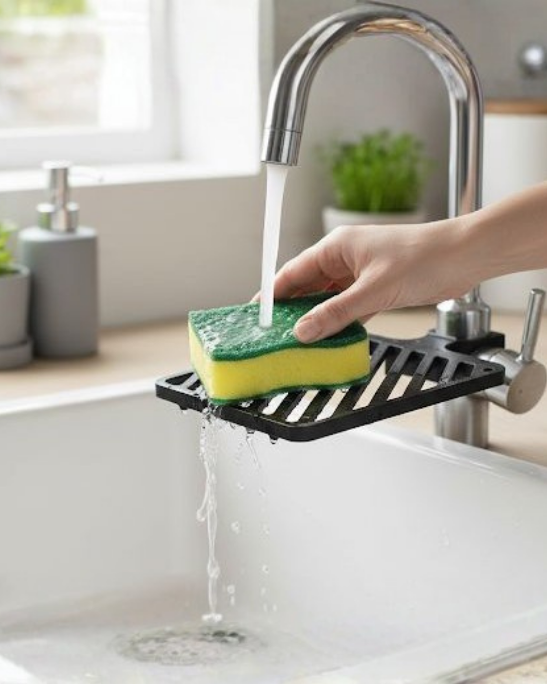 Damlama Tepsili Musluk Sünger Tutucu Tezgâh Üstü Düzenleyici - Lisinya