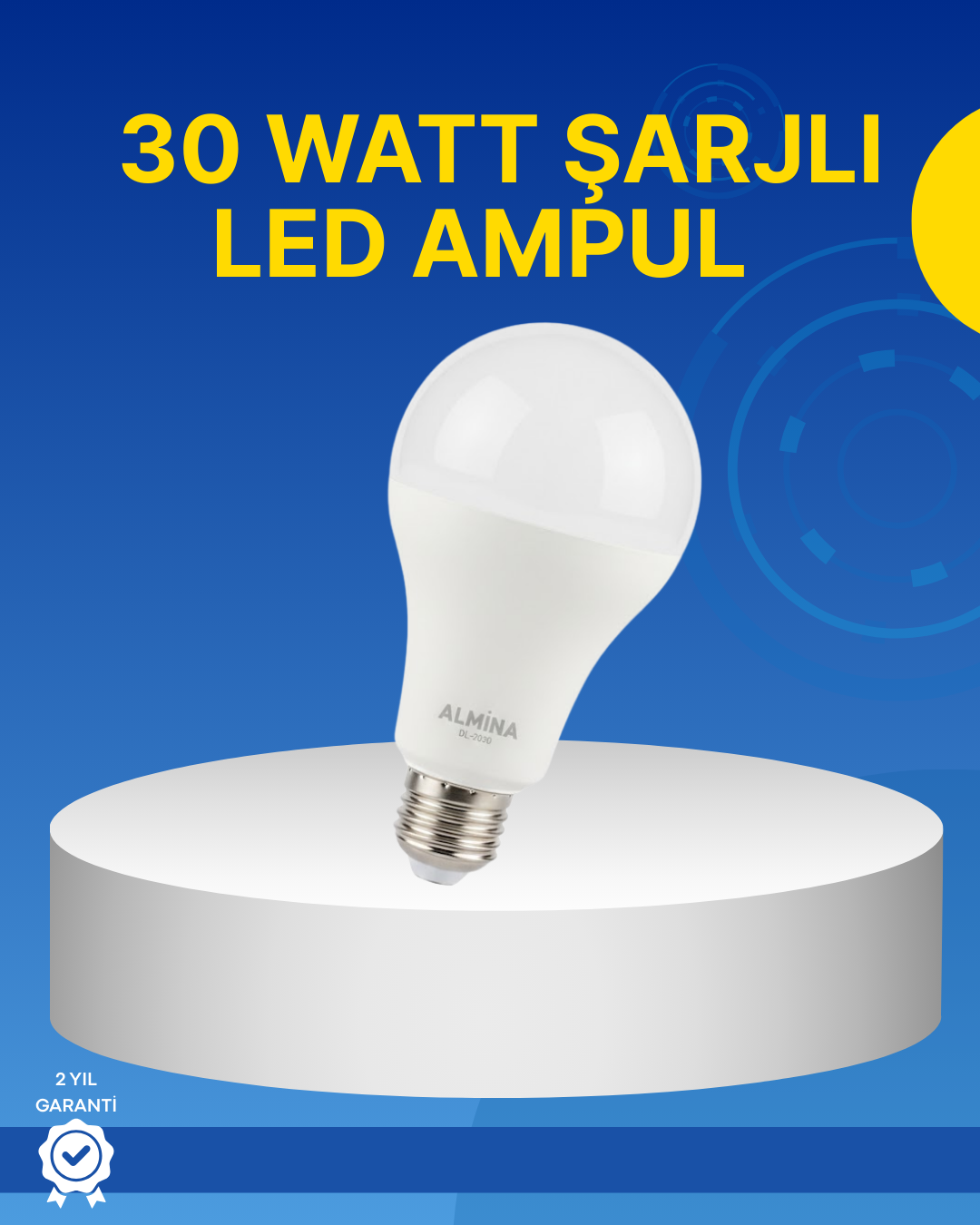 Ev ve İş Yeri İçin Şarjlı LED Ampul - Lisinya Ev ve İş Yeri İçin Şarjlı LED Ampul - Lisinya