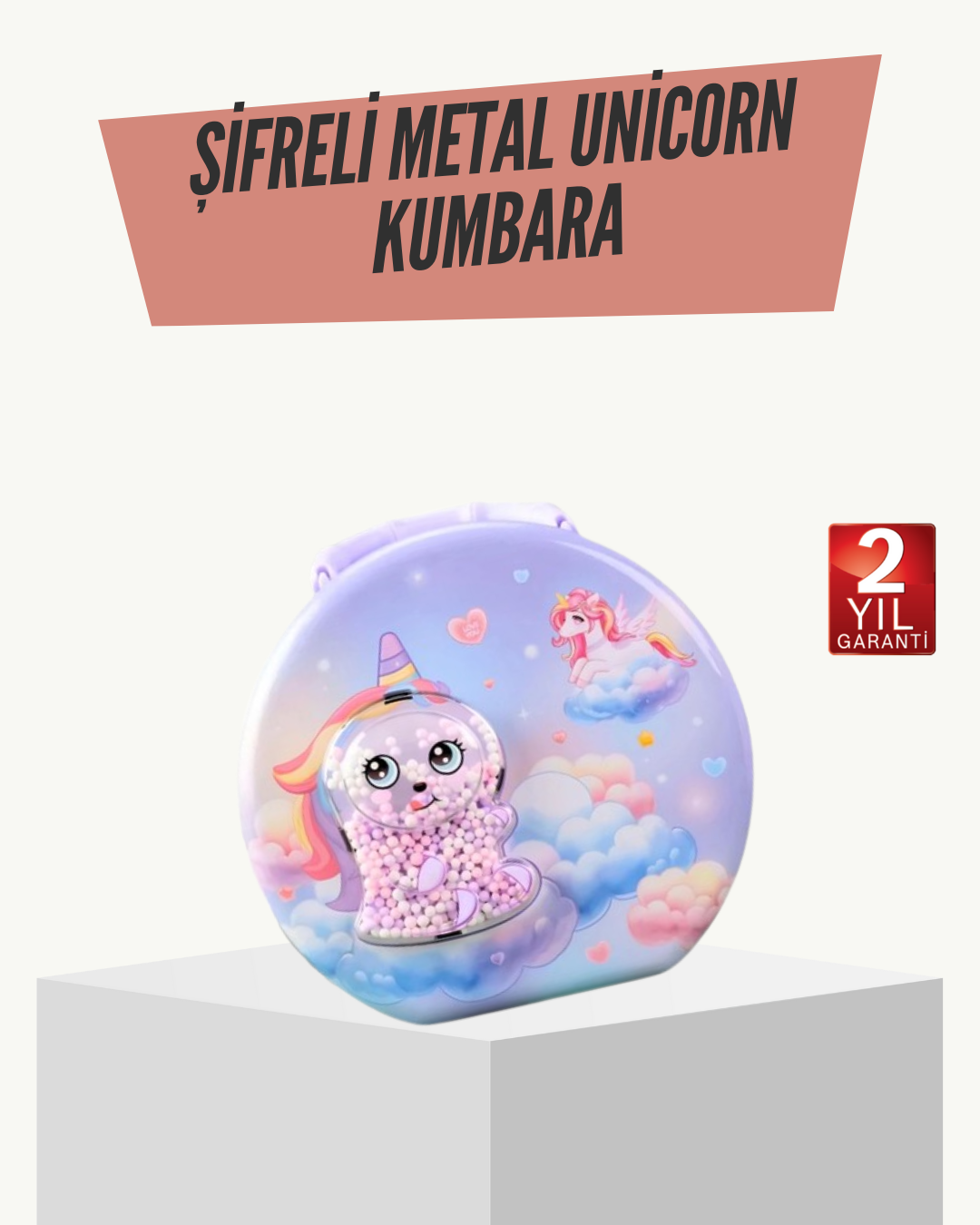 Eğitici Şifreli Çocuk Para Kasası Dayanıklı Metal - Lisinya