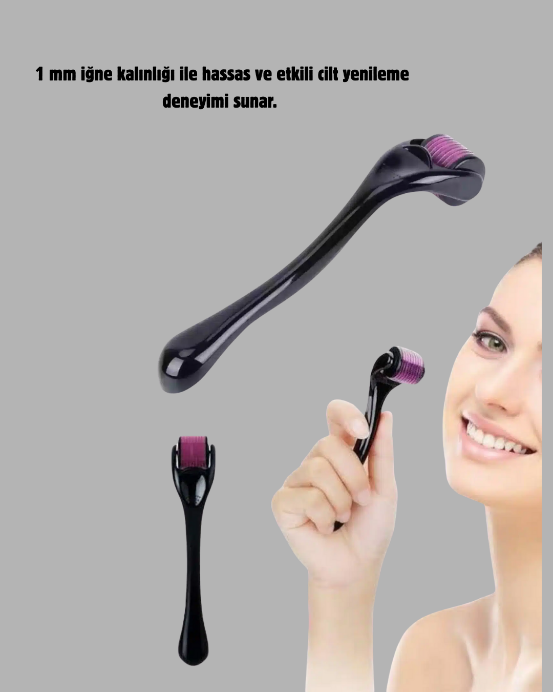 Evde Profesyonel Cilt Bakımı Dermaroller + Siyah Nokta Temizleyici Setı - Lisinya