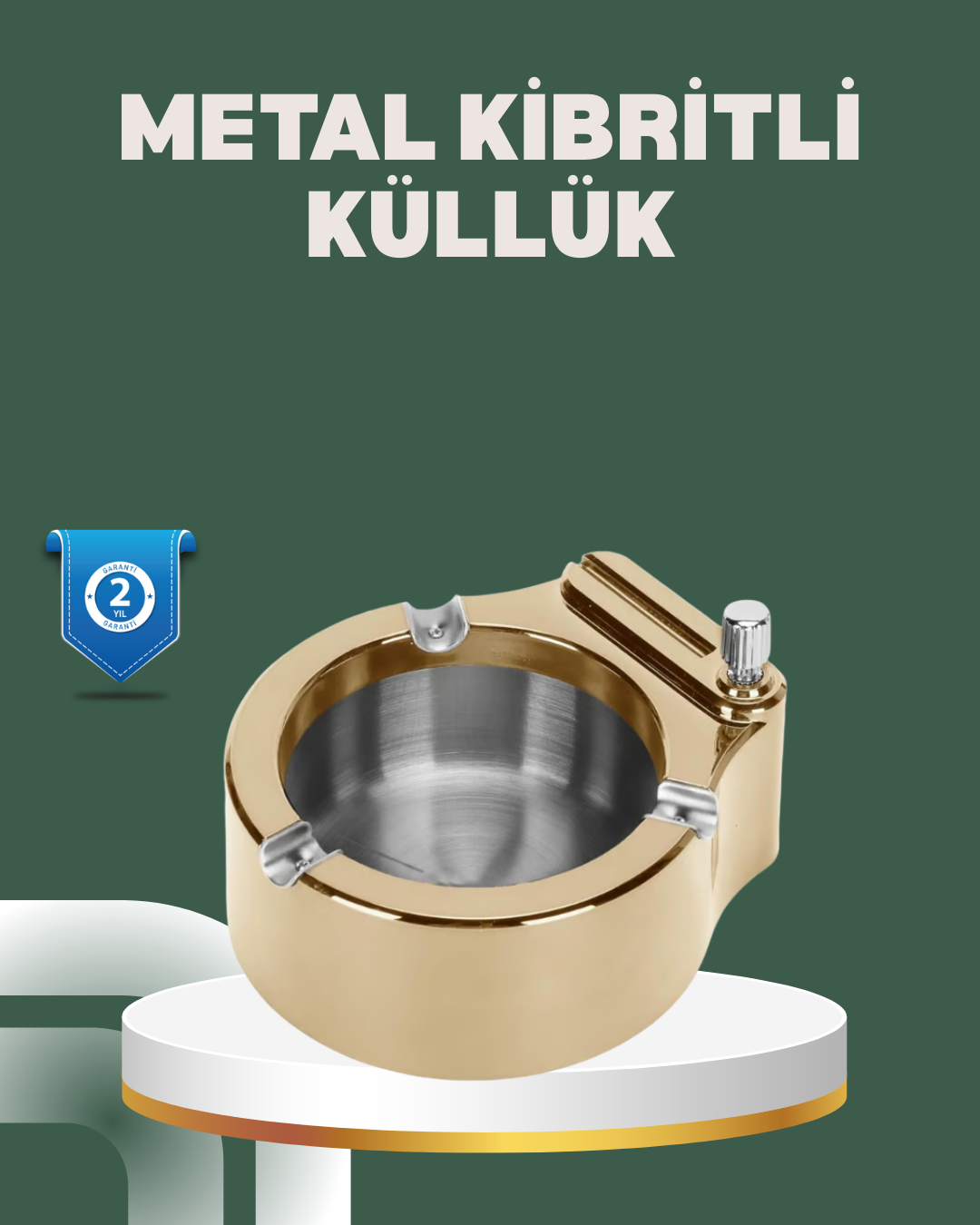 Yeniden Doldurulabilir Çakmaklı Küllük Dayanıklı Yapı - Lisinya