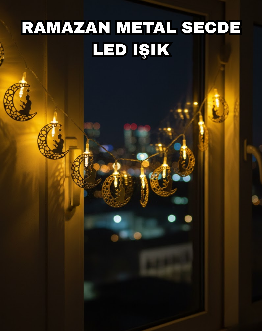 Dekoratif Ramazan Ay Işığı Secde Eden Adam Figürlü - Lisinya Dekoratif Ramazan Ay Işığı Secde Eden Adam Figürlü - Lisinya