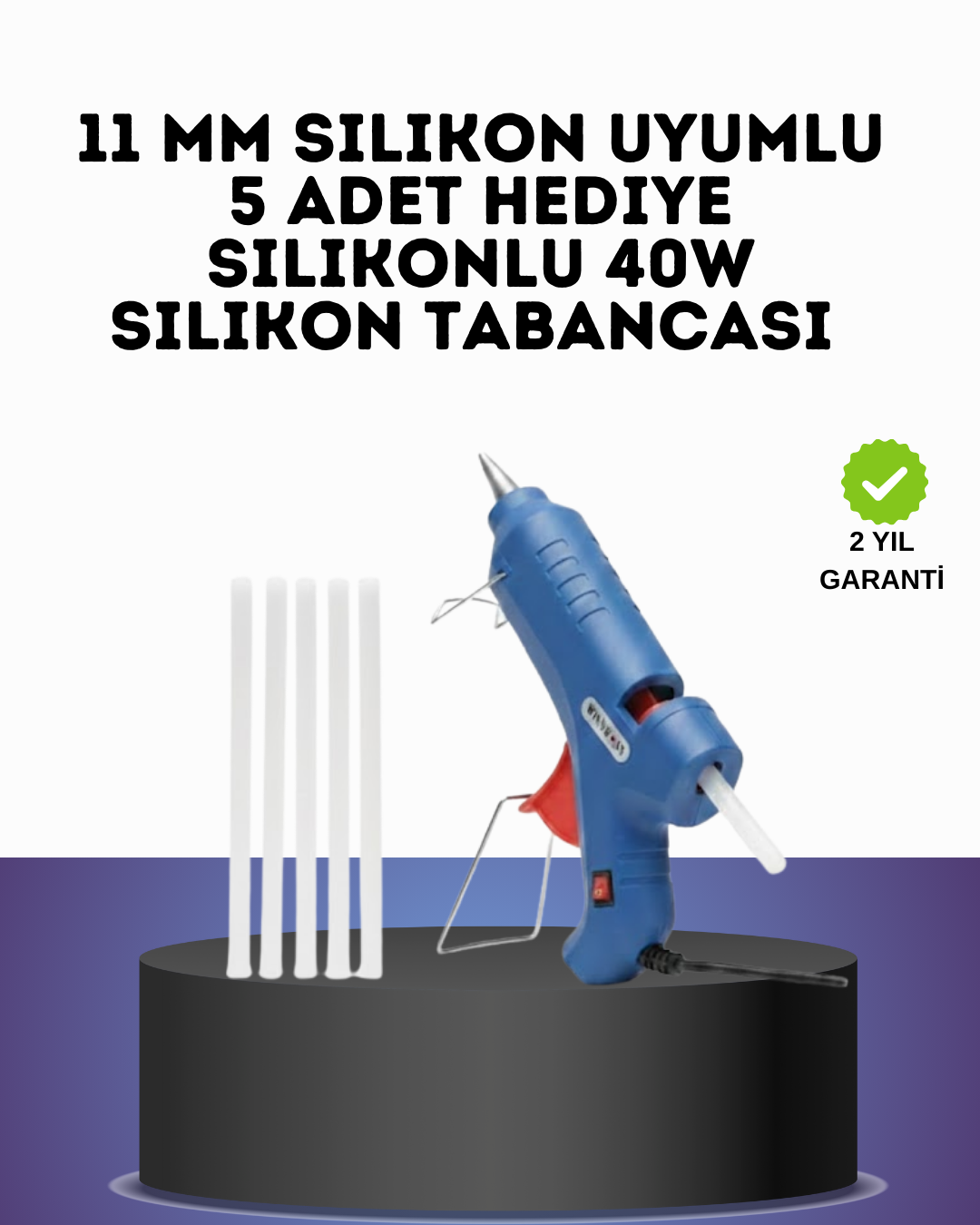 40W Sıcak Silikon Tabancası 5 Silikon Hediyeli Dayanıklı Tasarım - Lisinya 40W Sıcak Silikon Tabancası 5 Silikon Hediyeli Dayanıklı Tasarım - Lisinya