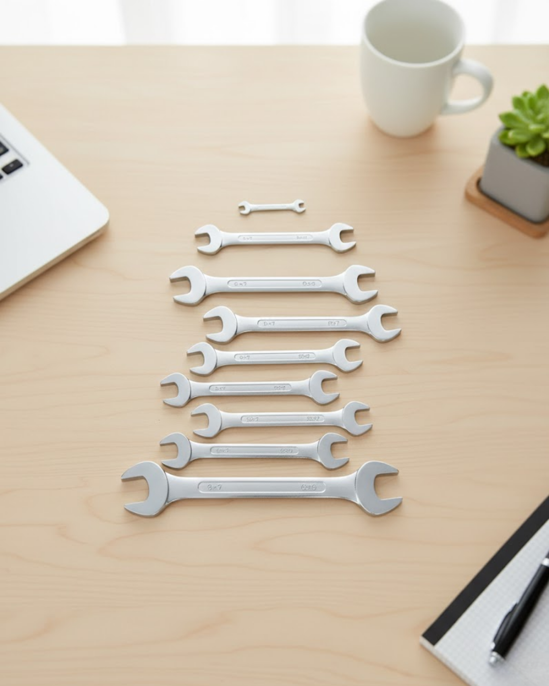 Farklı Ölçülerde Kombine Açık Ağız Anahtar Takımı - Lisinya