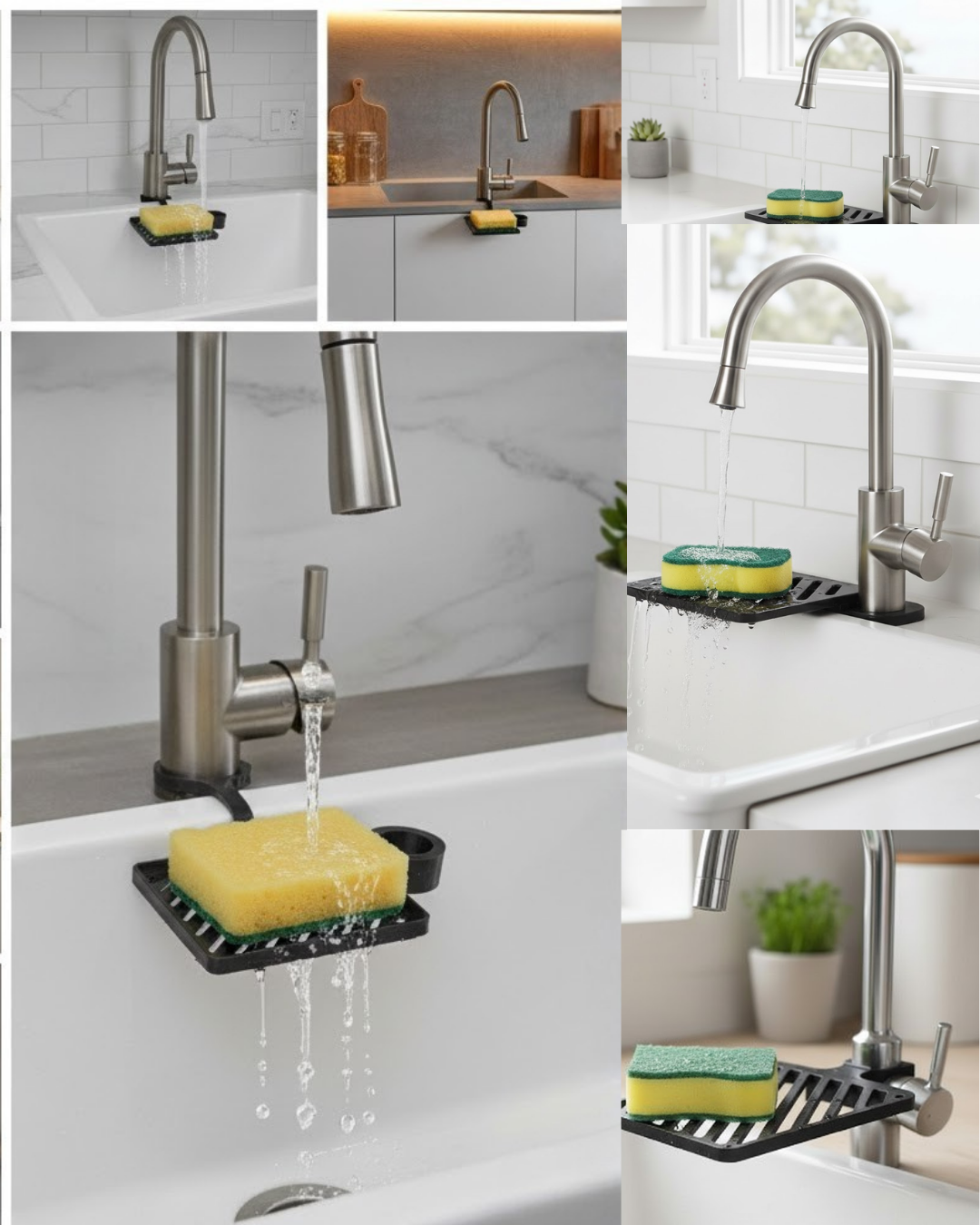 Damlama Tepsili Musluk Sünger Tutucu Tezgâh Üstü Düzenleyici - Lisinya
