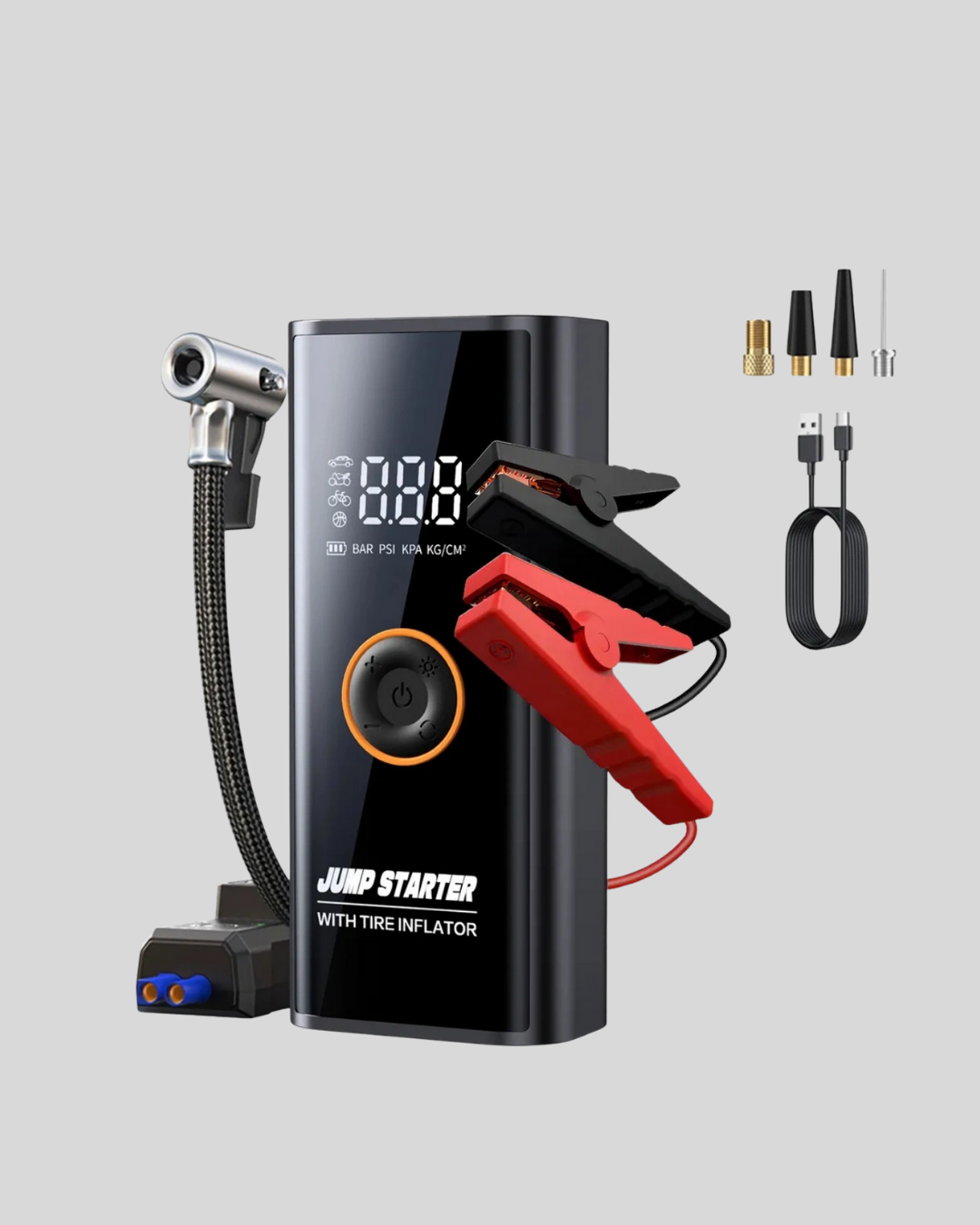 Akü Takviye Cihazı Jump Starter ve Dijital Hava Kompresörü - Lisinya