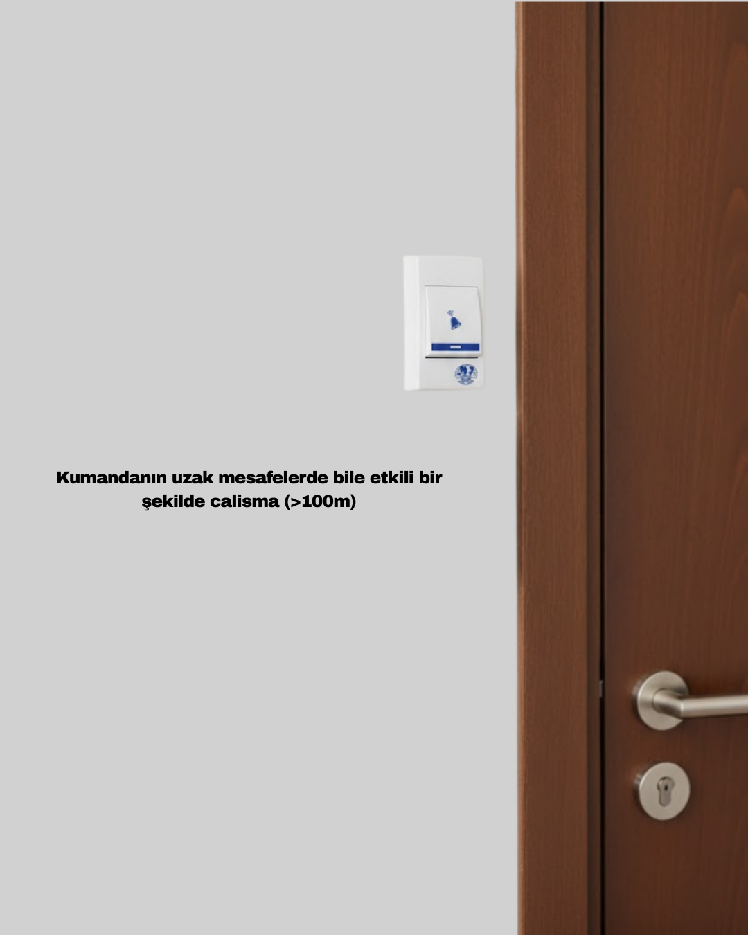 Kolay Kullanımlı Kablosuz Kapı Zili Şık ve Sade Tasarım - Lisinya