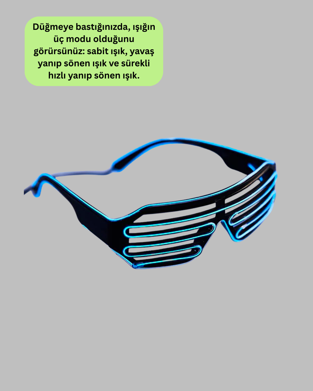 Gece Eğlenceleri İçin LED Işıklı Gözlük - Lisinya