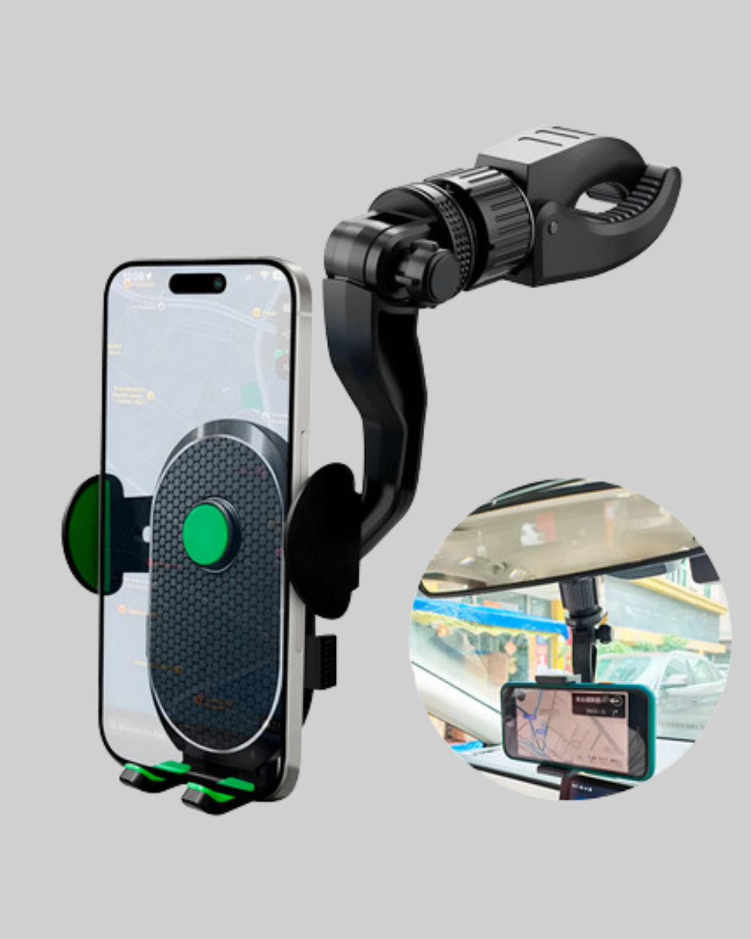 Dikiz Aynasına ve Koltuk Başlığına Uyumlu Telefon Tutucu - Lisinya