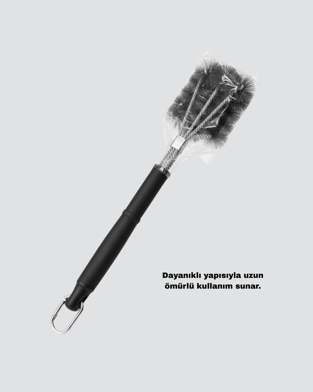 Uzun Saplı Izgara Temizleme Fırçası Çelik Telli - Lisinya