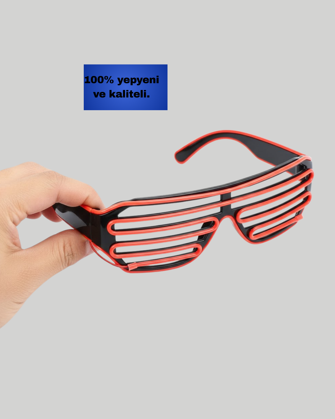 Dikkat Çeken Tasarımlı LED Işıklı Eğlence Gözlüğü - Lisinya