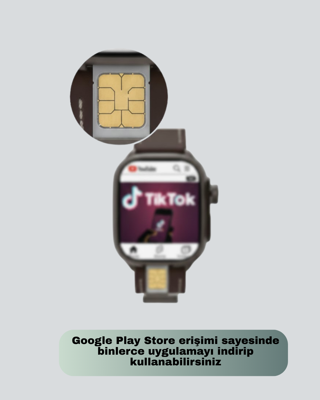 SIM Kartlı Akıllı Saat AMOLED Ekran Android Sistem - Lisinya