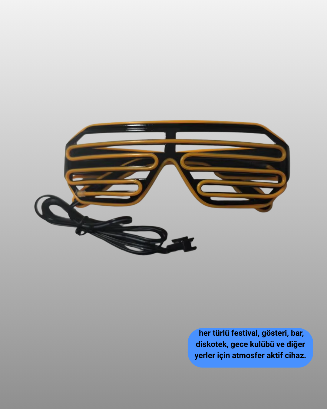 Işıklı Tasarımlı LED Gözlük Eğlence Aksesuarı - Lisinya
