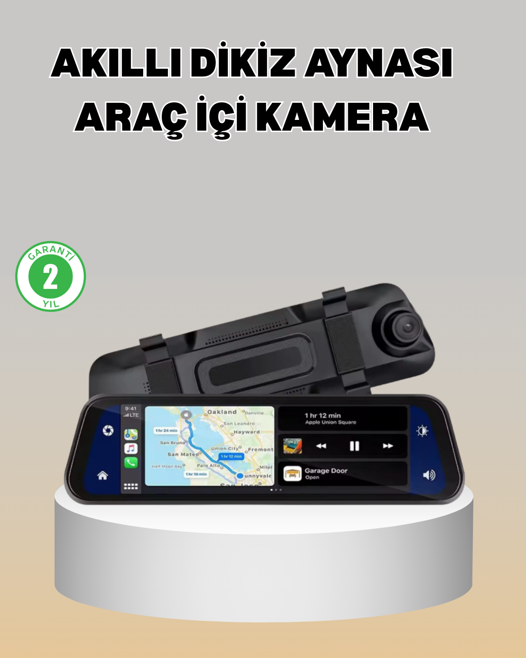 Gece Görüşlü Araç Dikiz Aynası Kamera Park Monitörlü - Lisinya