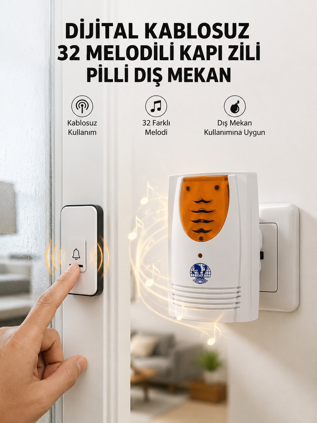Kablosuz Kapı Zili Düzenli ve Konforlu Yaşam Alanları İçin - Lisinya