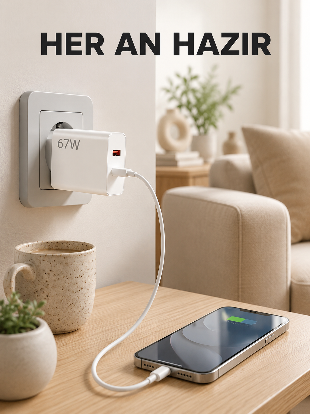 67 Watt Type C Şarj Adaptörü Asus Zenfone 7 8 9 Uyumlu - Lisinya