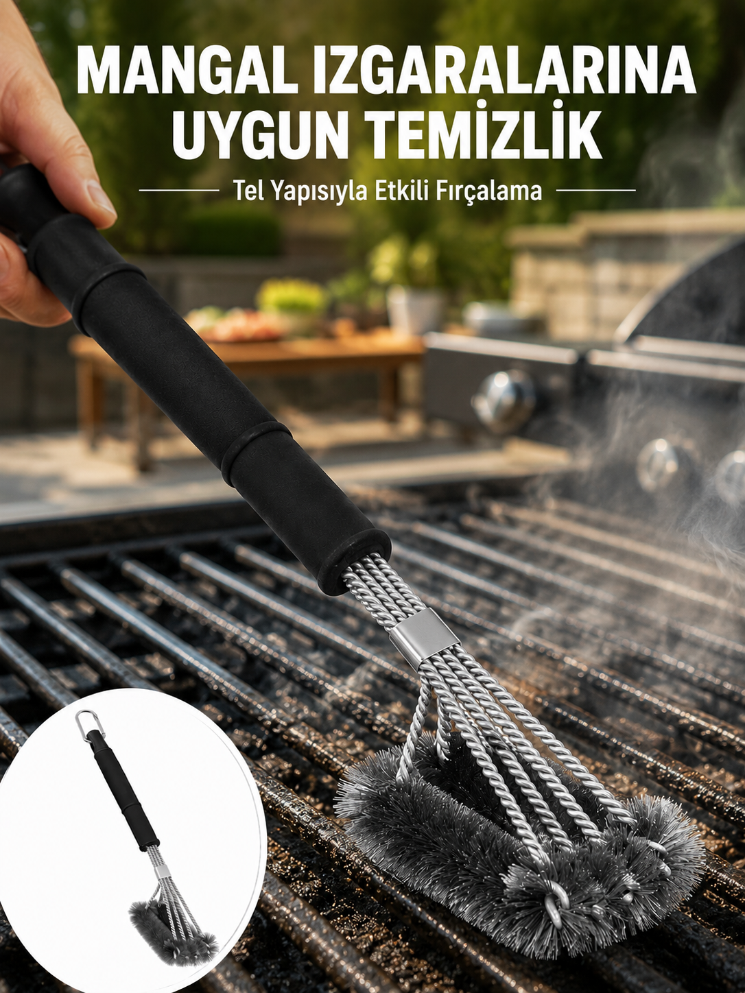 Uzun Saplı Izgara Temizleme Fırçası Çelik Telli Yeni Nesil - Lisinya Uzun Saplı Izgara Temizleme Fırçası Çelik Telli Yeni Nesil - Lisinya