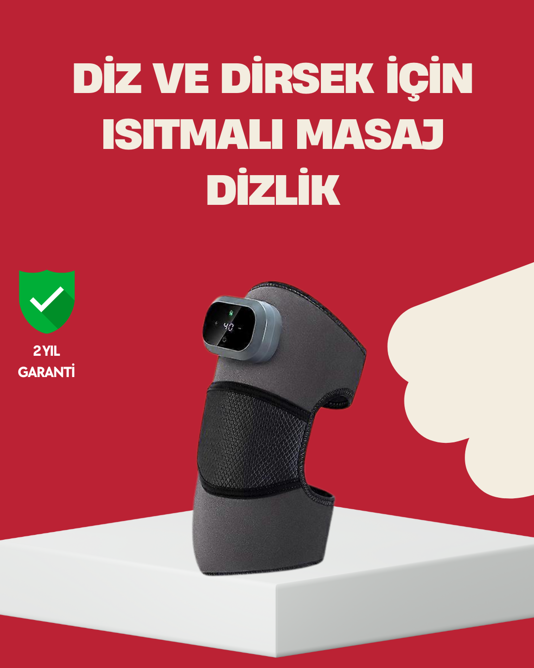 3 Seviyeli Titreşimli Isıtmalı Diz Bakım Masaj Cihazı - Lisinya